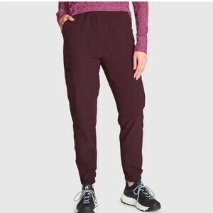 Eddie Bauer Women's Polar Fleece-Lined Straight Leg Pants Size 12 in Deep Plum